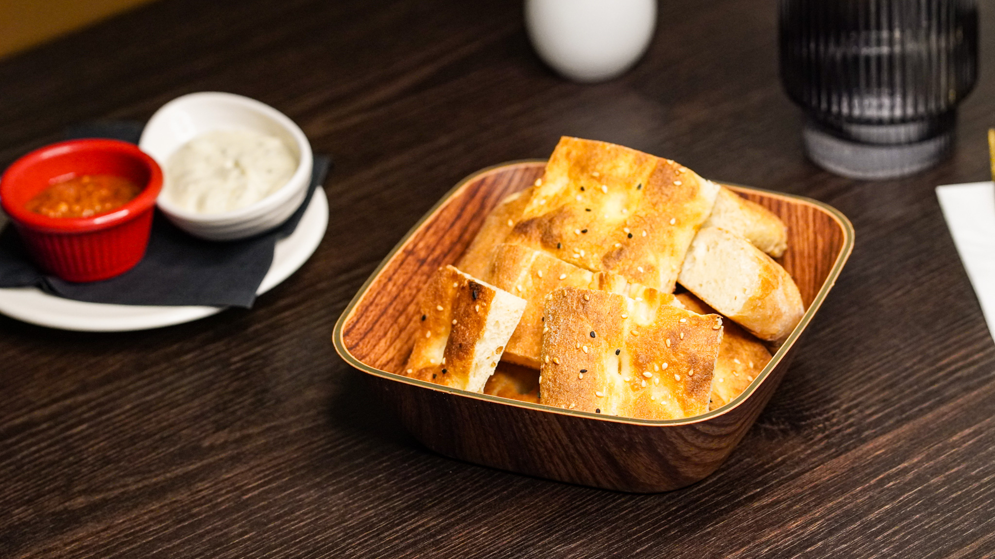 Turkish Flat Bread with Sauces